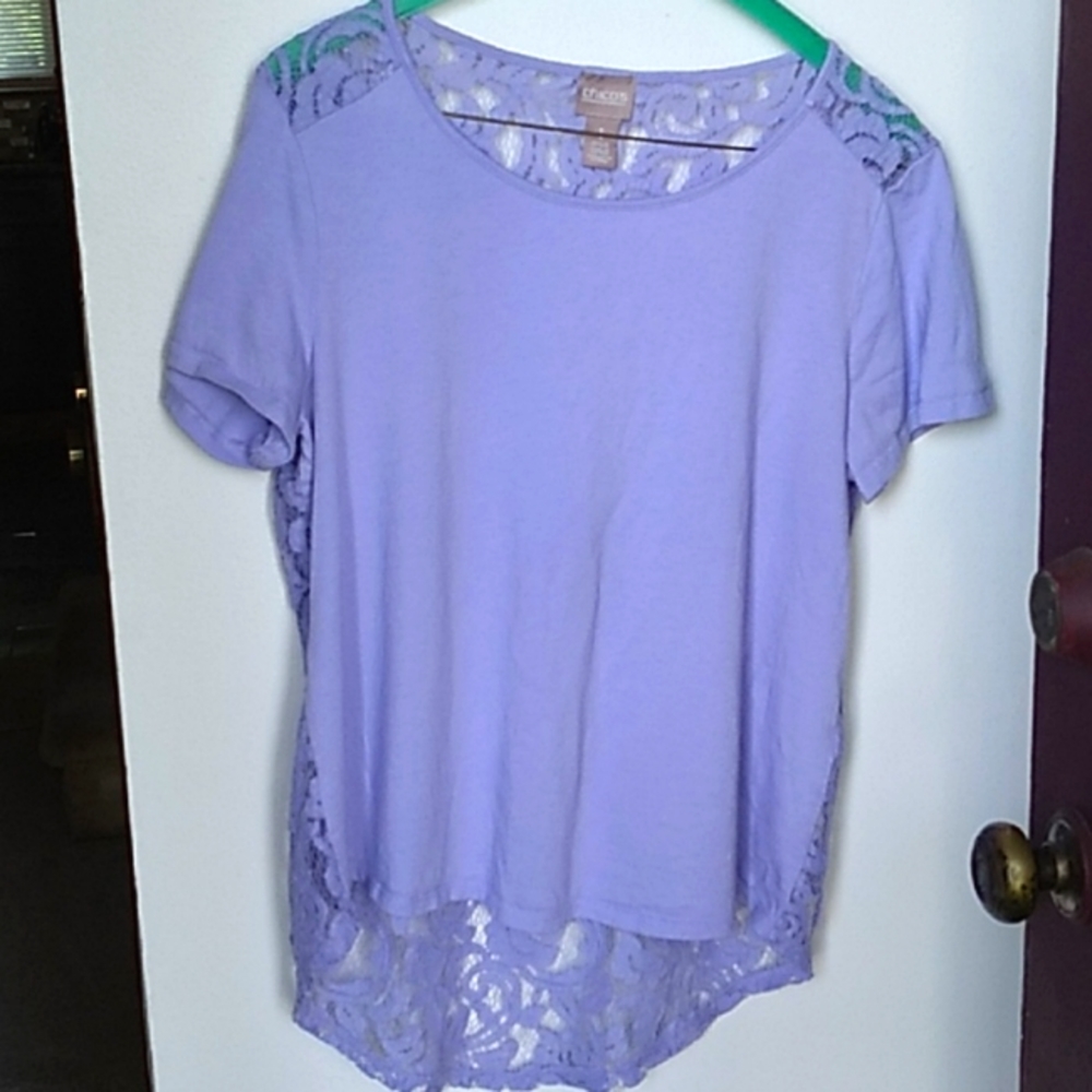 Chico's top size 1 or small, lavender or lite purple